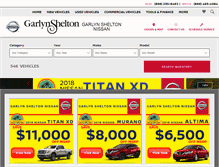 Tablet Screenshot of garlynsheltonnissan.com